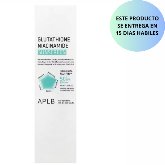Glutathione Niacinamide Sunscreen 50+SPF, PA ++++, 40ml - APLB