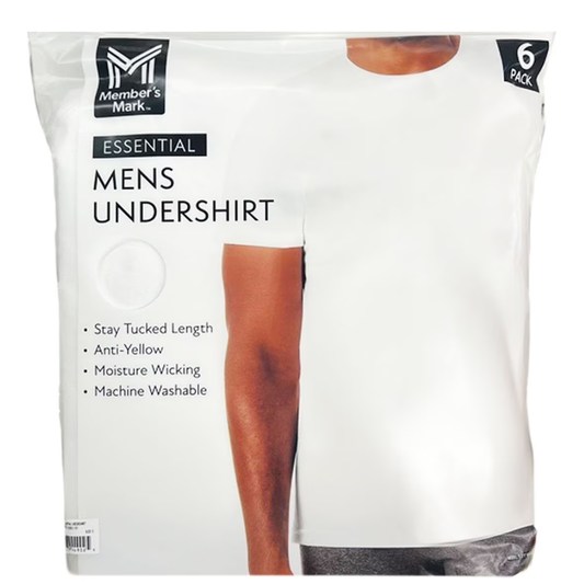 Camiseta  Member's Mark para hombre, paquete de 6 unidades