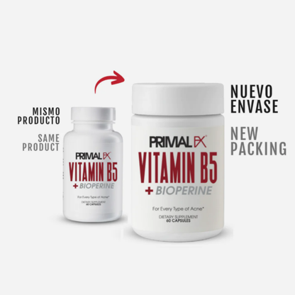 VITAMIN B5 + Bioperine , 60 capsulas - PrimalFx