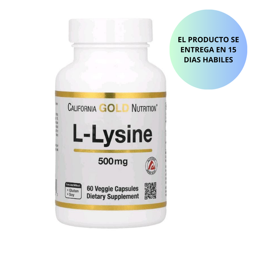 California Gold Nutrition, L-lysina, 500 mg, 60 cáp