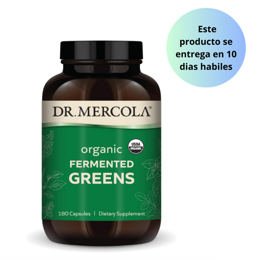 Dr. Mercola Verdes fermentados orgánicos, 180 cápsulas