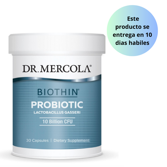 Dr. Mercola Biothin Probiotic 10 mil millones de UFC, 30 capsulas