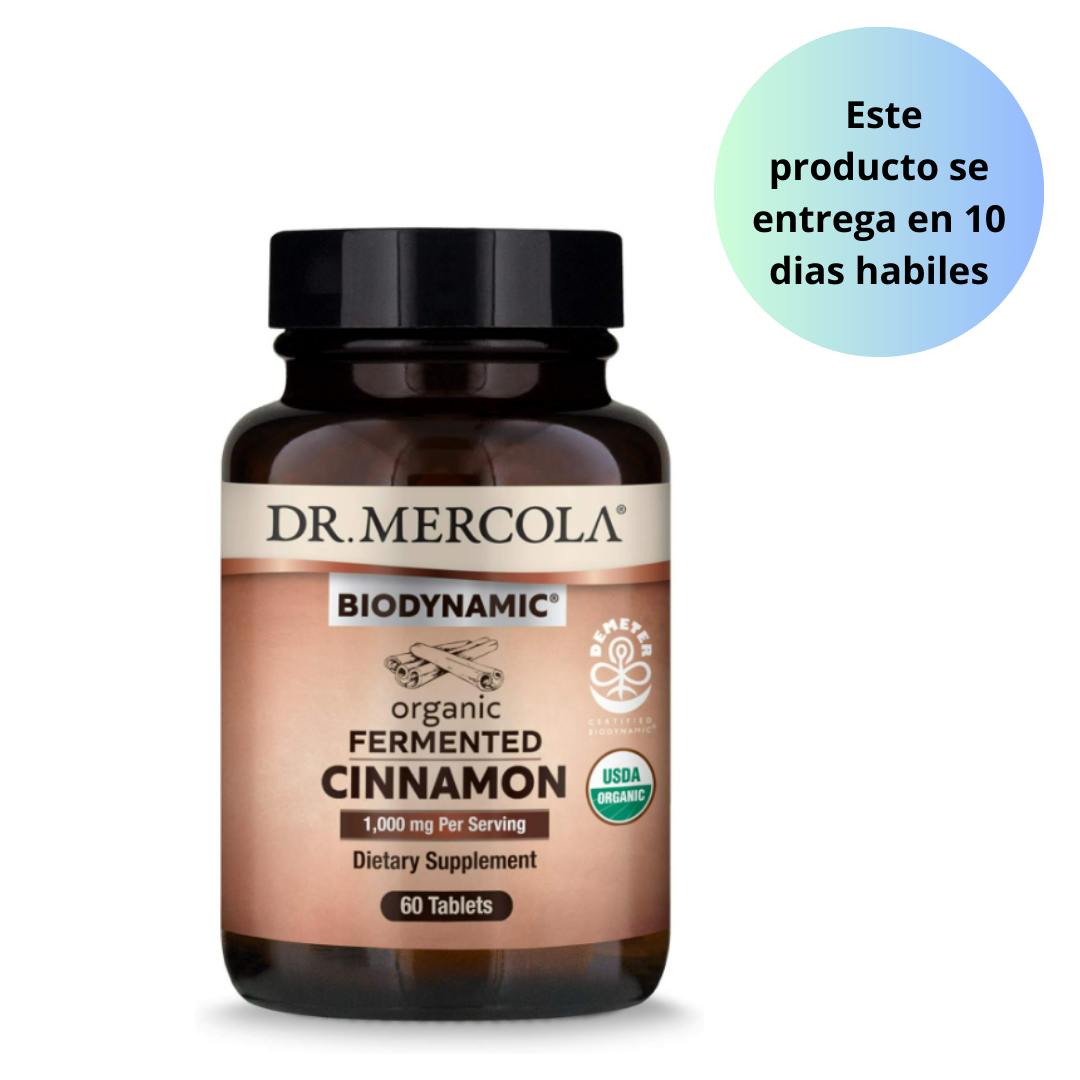 Dr. Mercola Canela fermentada orgánica biodinámica, 60 tabletas
