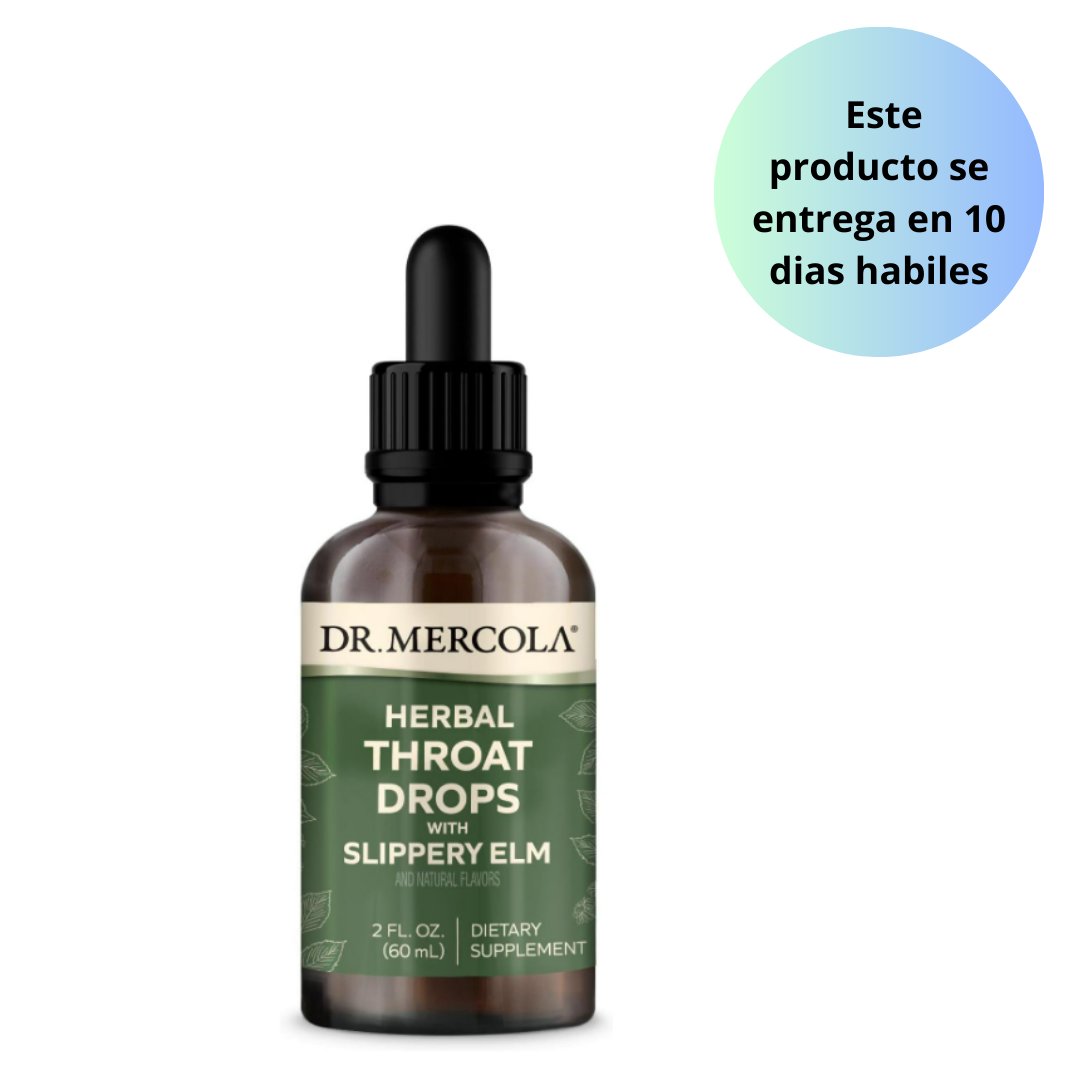 Dr. Mercola Suplemento dietético de hierbas para la garganta con olmo resbaladizo, 2oz