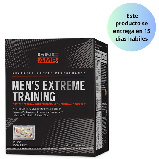 GNC AMP Men's Extreme Training - Programa Vitapak® de entrenamiento extremo para hombres - 30 Vitapaks (30 porciones)