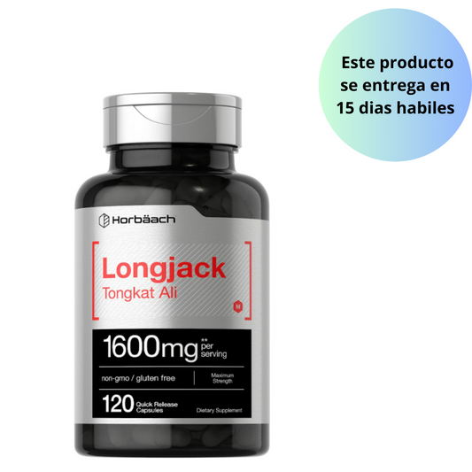 Longjack Tongkat Ali 1600 mg. 120 cápsulas - Horbaach