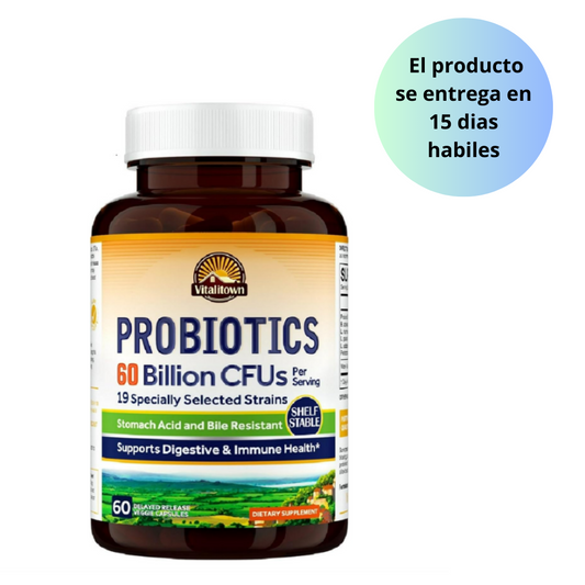 Probiotics 60 billion CFUs , 60 capsulas - Vitalitow