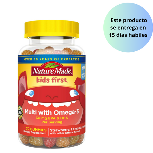 Nature Made Multivitamínico para niños con omega-3 , 70 gummies