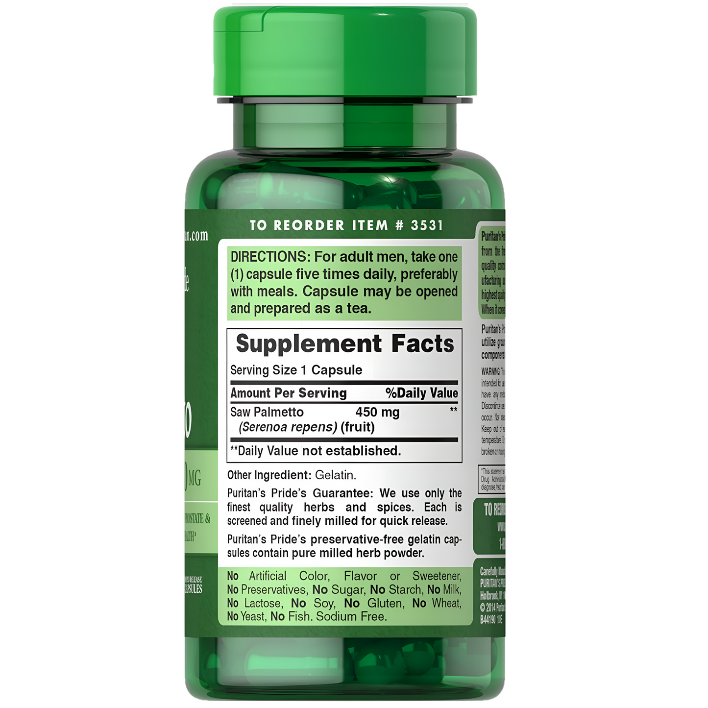 Saw Palmetto Puritans Pride  450mg