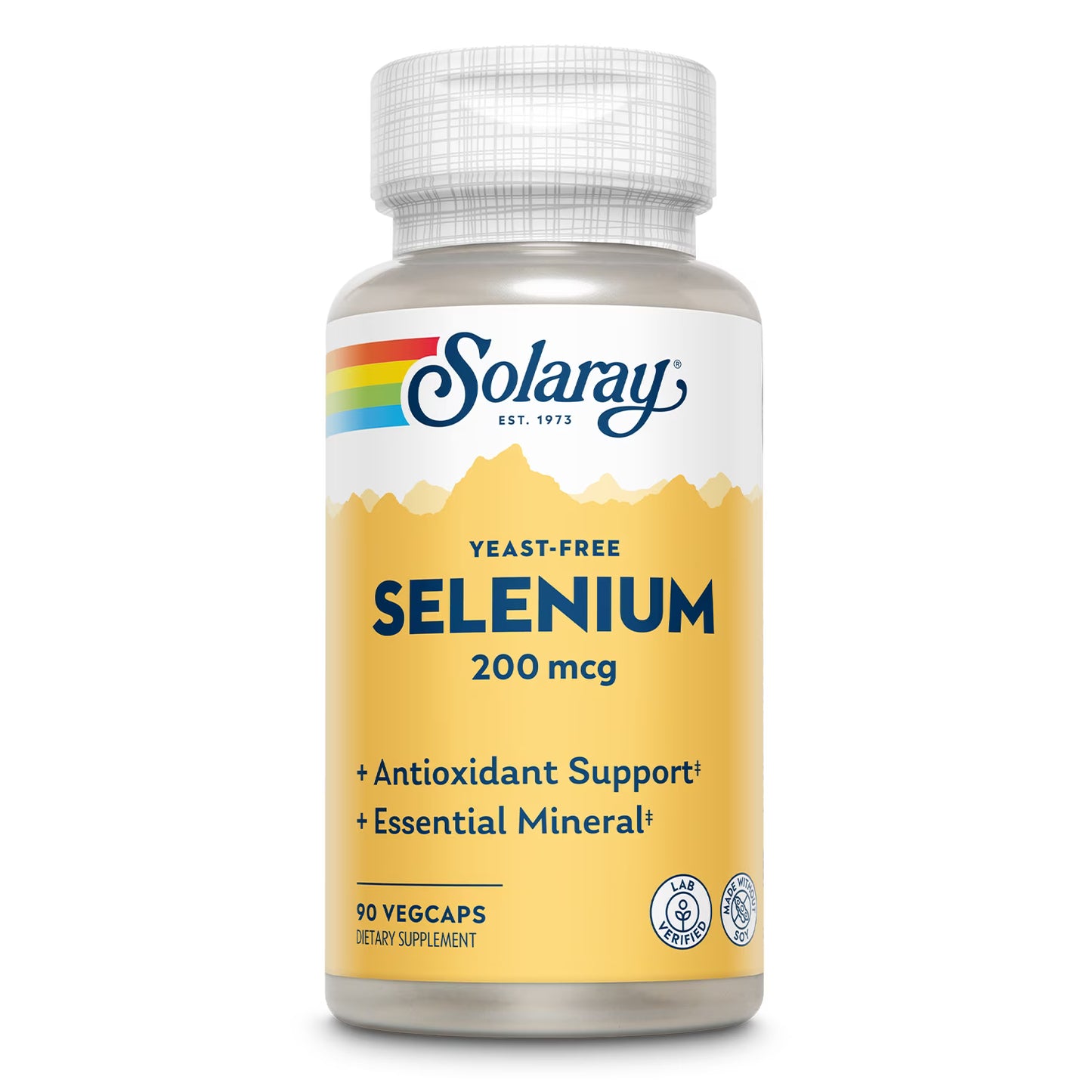 Solaray Selenio sin levadura  200 mcg 90 capsulas veganas