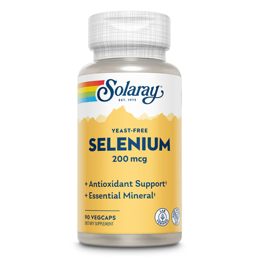 Solaray Selenio sin levadura  200 mcg 90 capsulas veganas