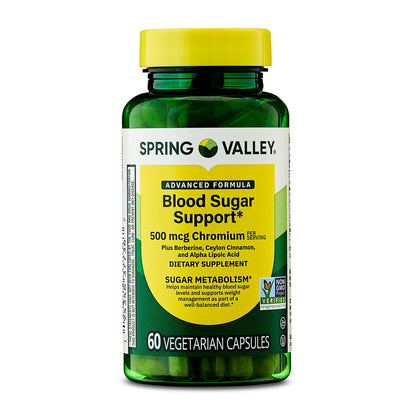 Spring Valley - Adavanced Formula Blood Sugar 500mcg chromo, 60 capsulas