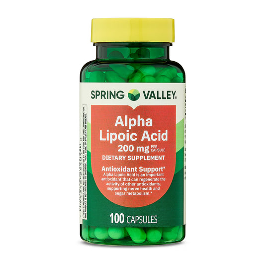 Acido  Alpha Lipoic Spring valley 200mg - 100 capsulas