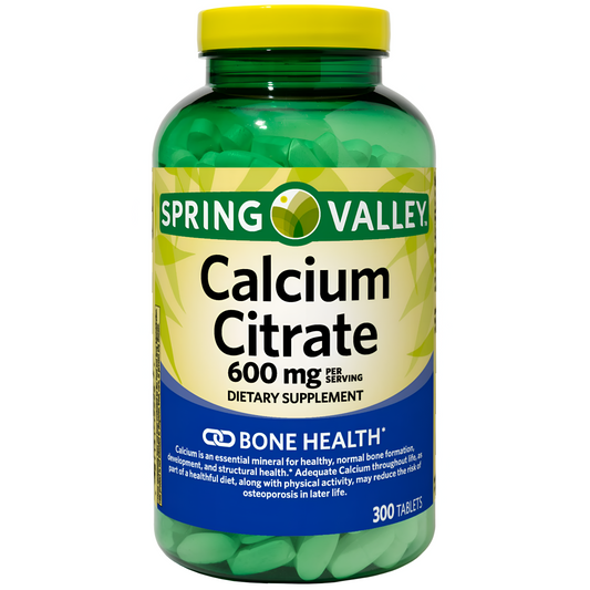 Spring Valley Calcium Citrate 600mg, 300 tabletas