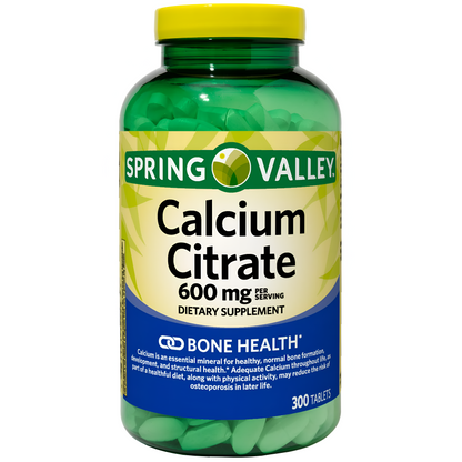 Spring Valley Calcium Citrate 600mg, 300 tabletas