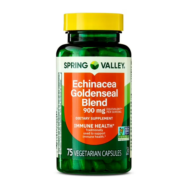 Spring Valley Echinacea GoldenSeal Blend, 900 mg, 75 cápsulas