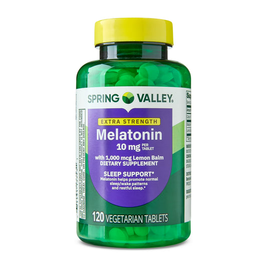 Melatonina de 10mg. Spring Valley Extra fuerte  - 120 Tabletas