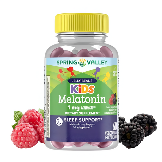 Spring Valley - Melatonina para niños 1mg  , 60 frijolitos confitados