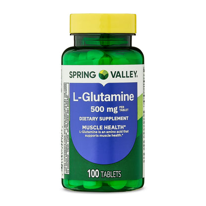 Spring Valley - L-glutamina 500 mg, 100 tabletas