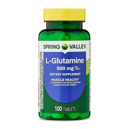 Spring Valley - L-glutamina 500 mg, 100 tabletas