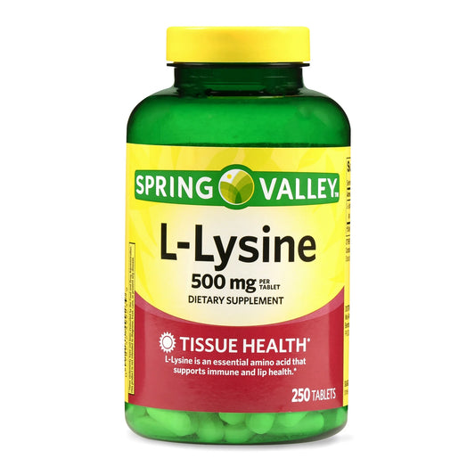 L-lisina de Spring Valley, 500 mg, 250  Tabletas