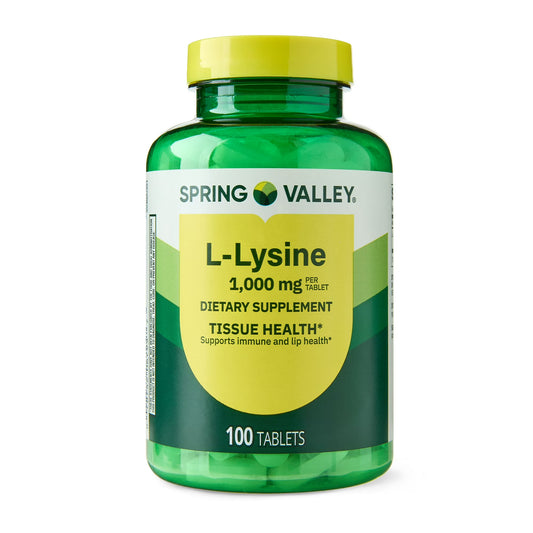 Spring Valley, L-Lysine 1000mg, 100 tabletas