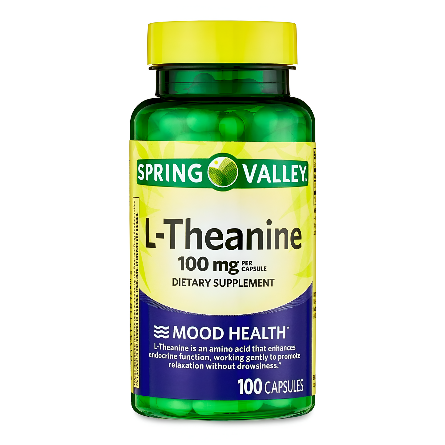 L-Theanine 100mg , 100 capsulas - Spring Valley