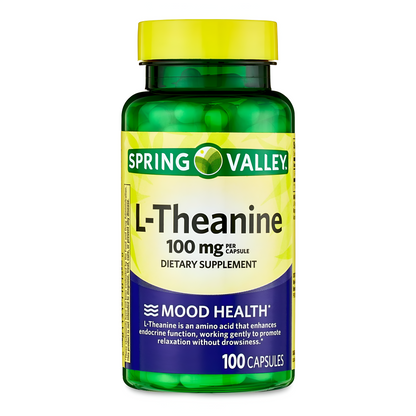 L-Theanine 100mg , 100 capsulas - Spring Valley