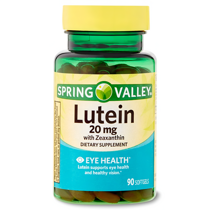 Lutein 20mg  , 90 capsulas - Spring Valley