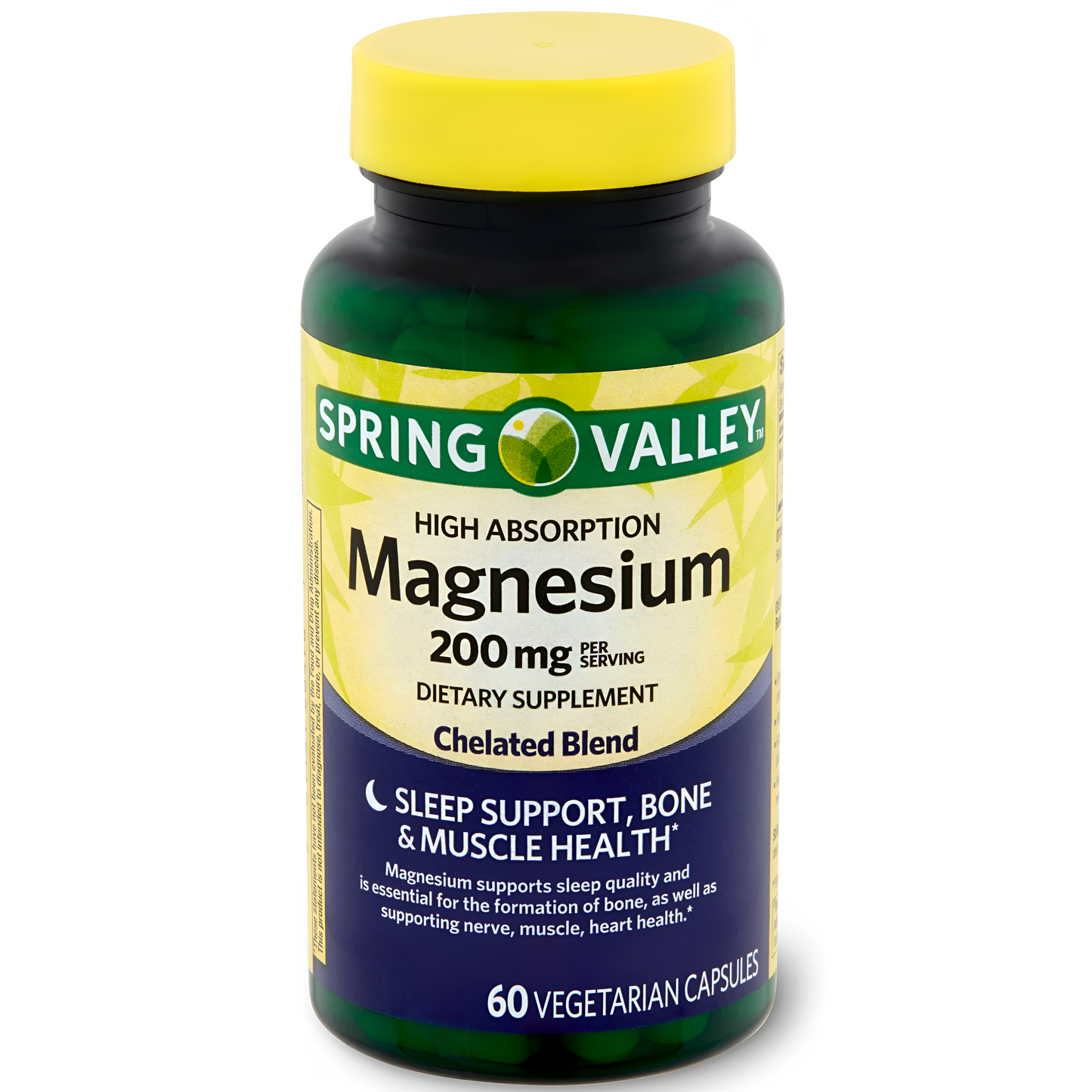 Magnesium 200mg chelated blend 60 capsulas vegetarianas