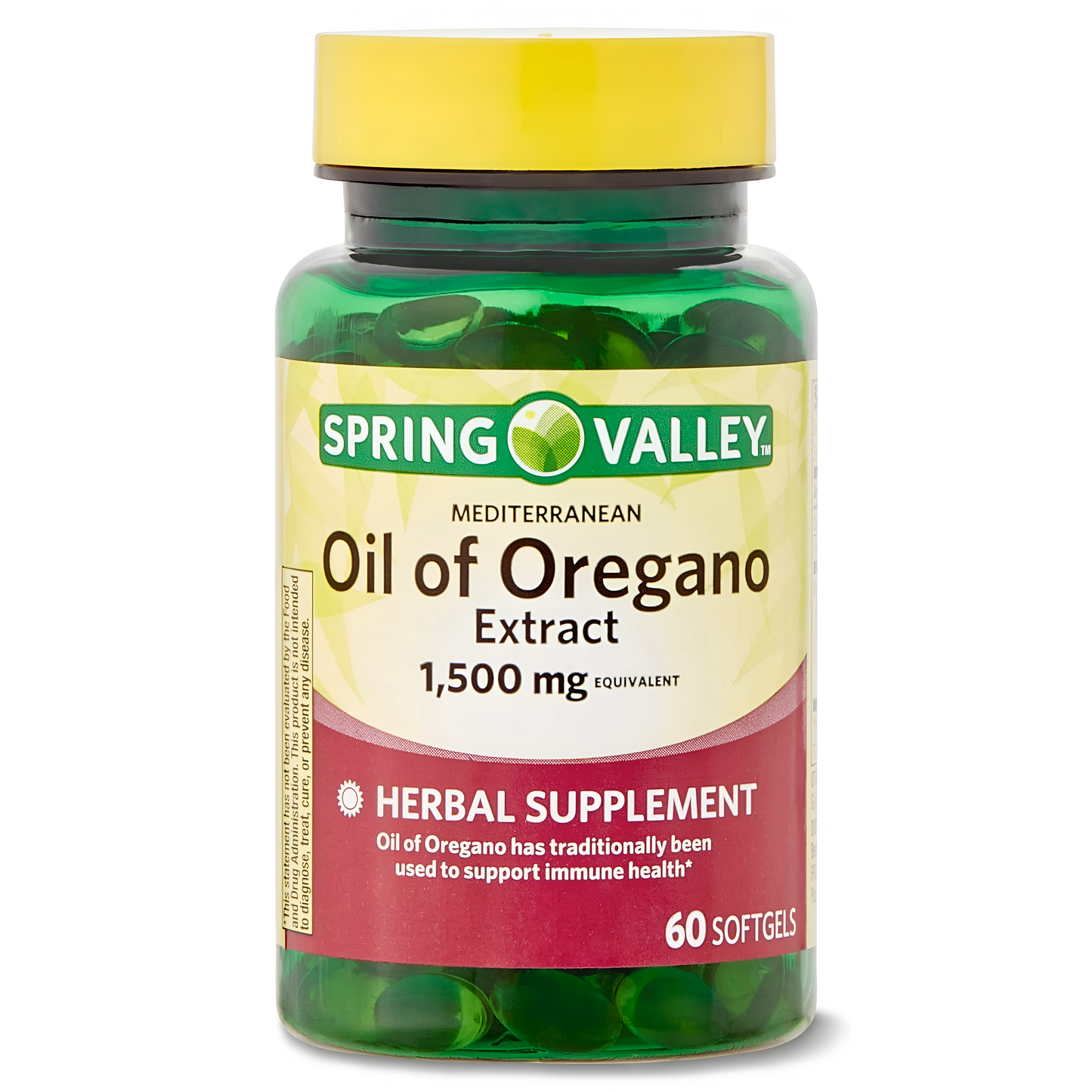 Extracto de aceite de orégano 1500mg , 60 capsulas -Spring Valley