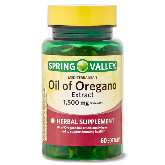 Extracto de aceite de orégano 1500mg , 60 capsulas -Spring Valley