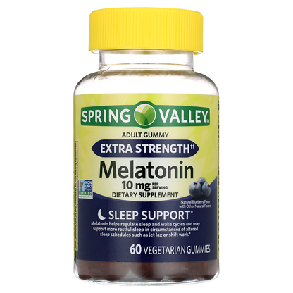 Spring Valley Melatonina Extra Strength 10 mg 60 gomitas