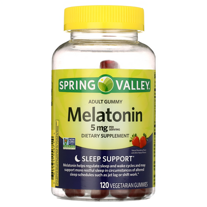Melatonina en Gomitas  de 5 mg Spring  Valley  60 -120 Gomitas