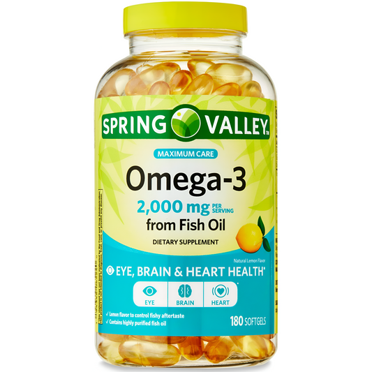 Spring Valley Omega-3 2000 mg - 180 Capsulas Blandas