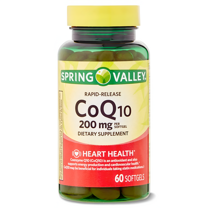 CoQ10 200mg , 60 capsulas - Spring Valley
