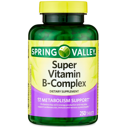 Super Vitamin B complex - Spring Valley - 250 Tabletas