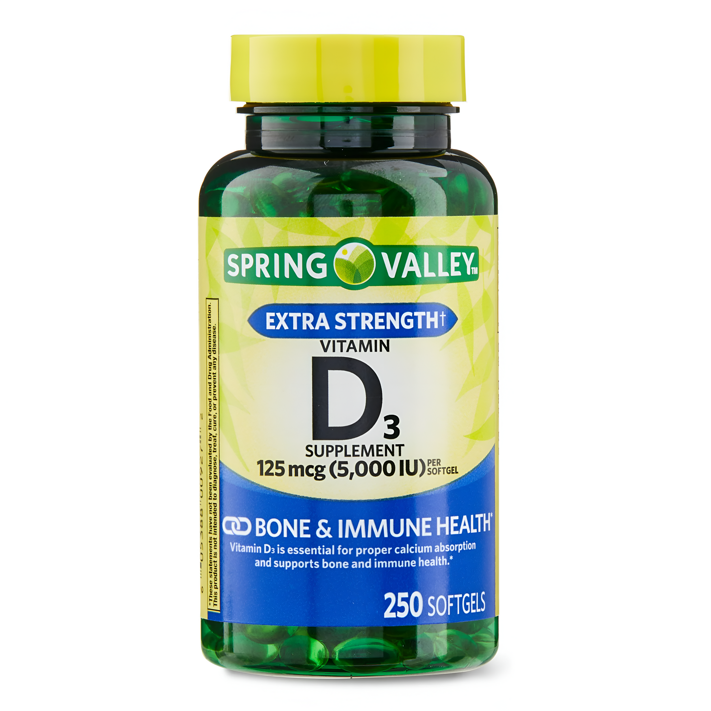 Spring Valley - Vitamina D3 125mcg (5000 IU) Extra Strength en Softgels