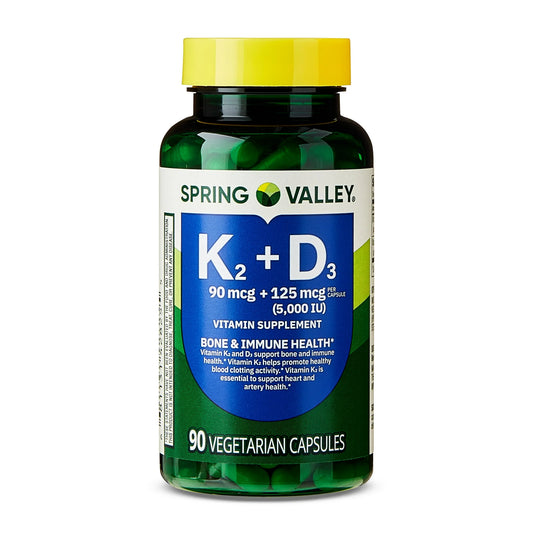 Vitamina K2+D3 Spring Valley - 90 Capsulas Vegetarianas