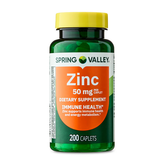 ZINC 50MG - SPRING VALLEY - 200 TABLETAS