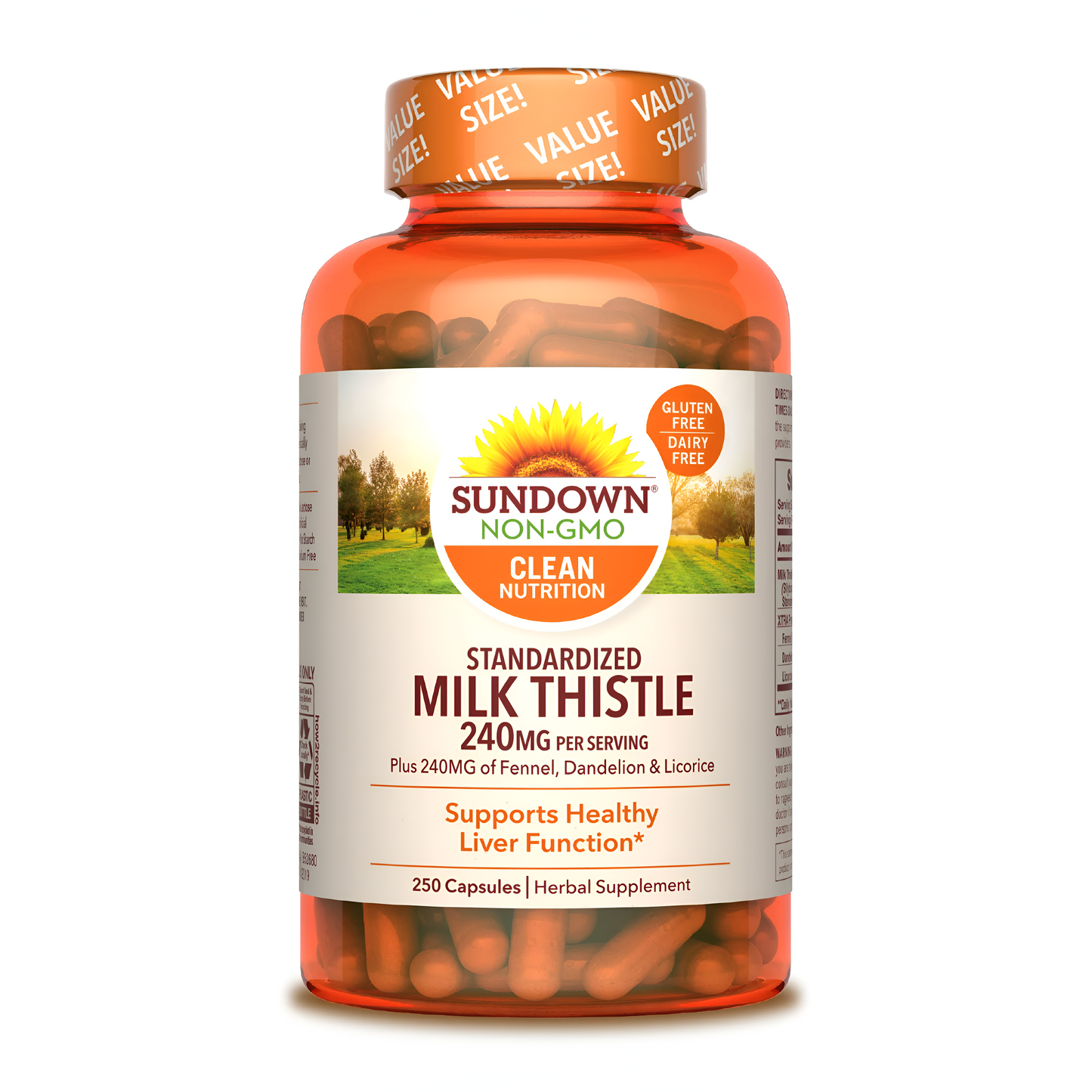 Cardio Mariano - Milk Thistle Sundown Naturals 250 capsulas