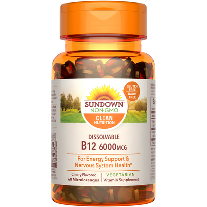 VITAMINA B12  6000 MCG - SUNDOWN NATURALS - 60 Tabletas