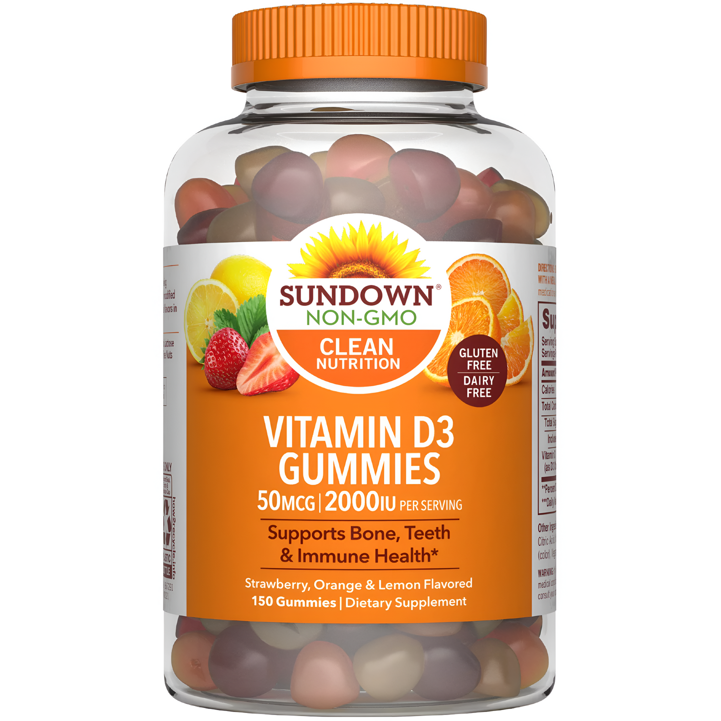 Sundown Naturals Vitamina D3 en Gomitas  2000 IU, en gomitas
