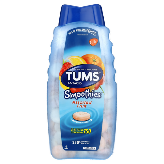 TUMS antiácidos extra fuertes , 250 Tabletas masticables