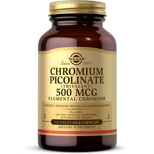 Picolinato de Chromium, 500 mcg, Solgar 120  Capsulas