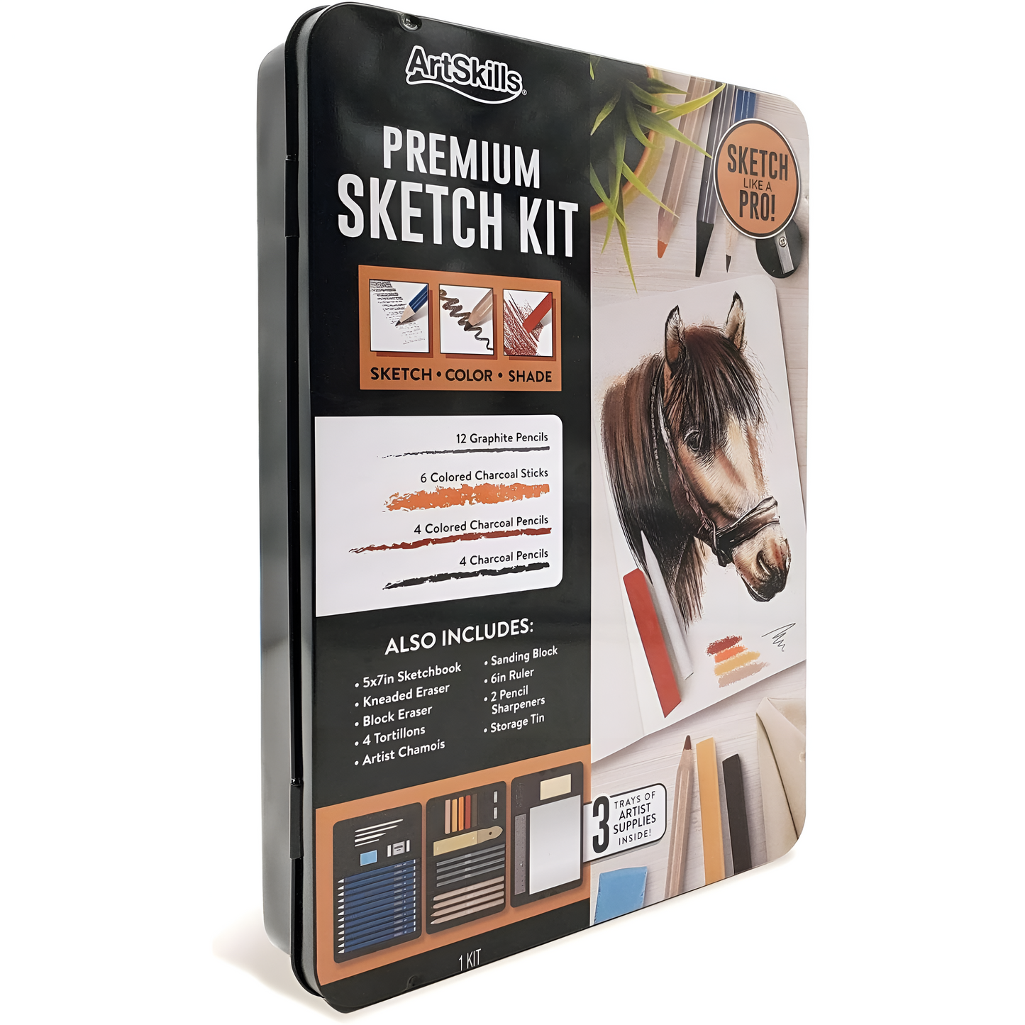 ArtSkills Surtido de alta calidad kit de boceto y dibujo, 39 piezas