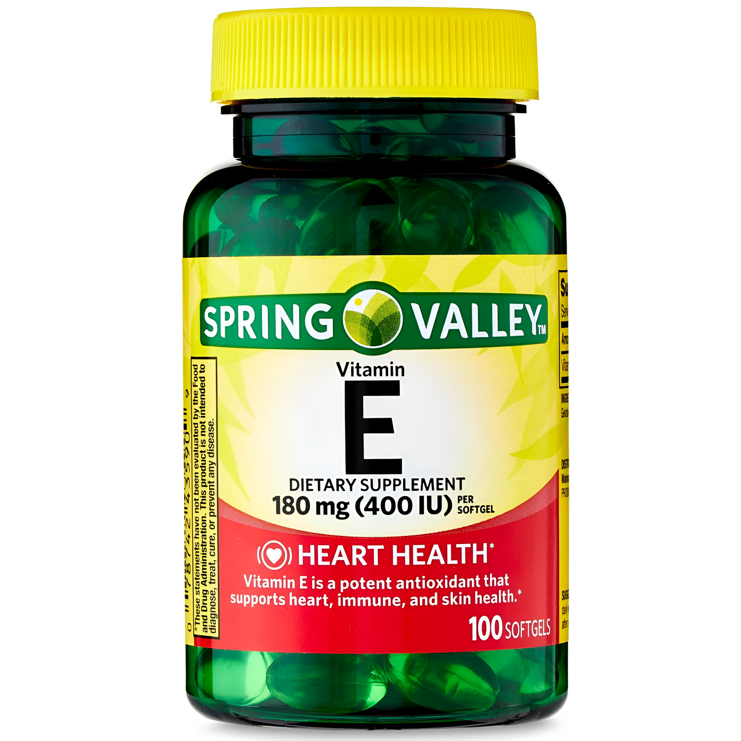 Spring Valley Vitamina E , 180 mg 400UI Capsulas de gel