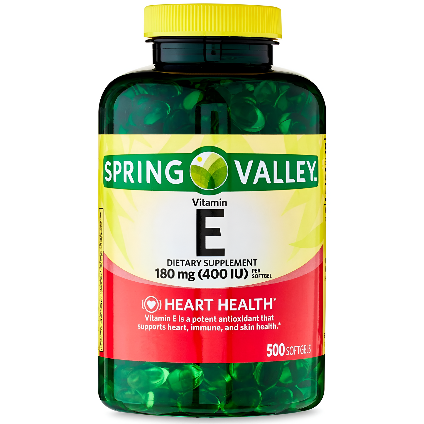 Spring Valley Vitamina E , 180 mg 400UI Capsulas de gel