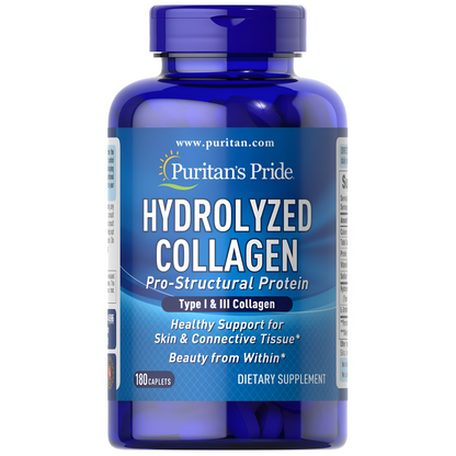 Hydrolyzed Collagen - colageno hidrolizado Puritan's Pride 180 cápsulas