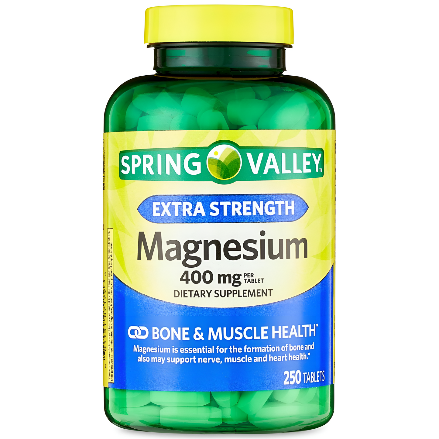 Magnesio Extra Fuerte  de 400mg 250 tabletas - Spring Valley